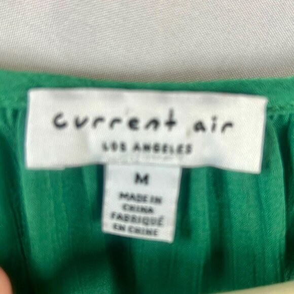 Current Air Dress Women Medium Green Tiered Skirt Short Sleeves Knee Length - Picture 7 of 7